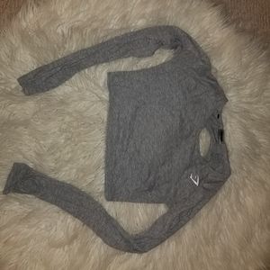 Gymshark gray 2-in-1 long sleeve tank top
